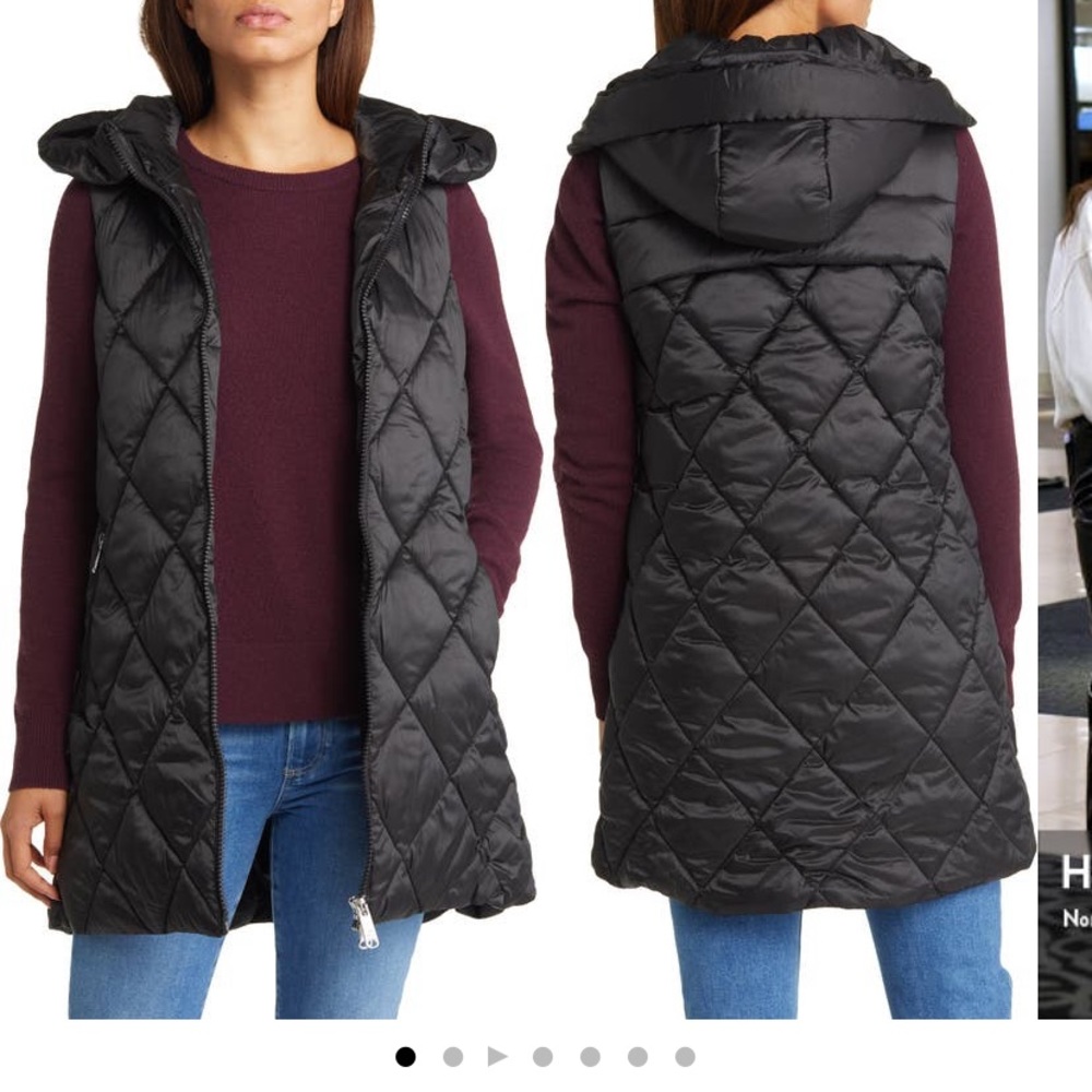 Sam Edelman long black puffer vest